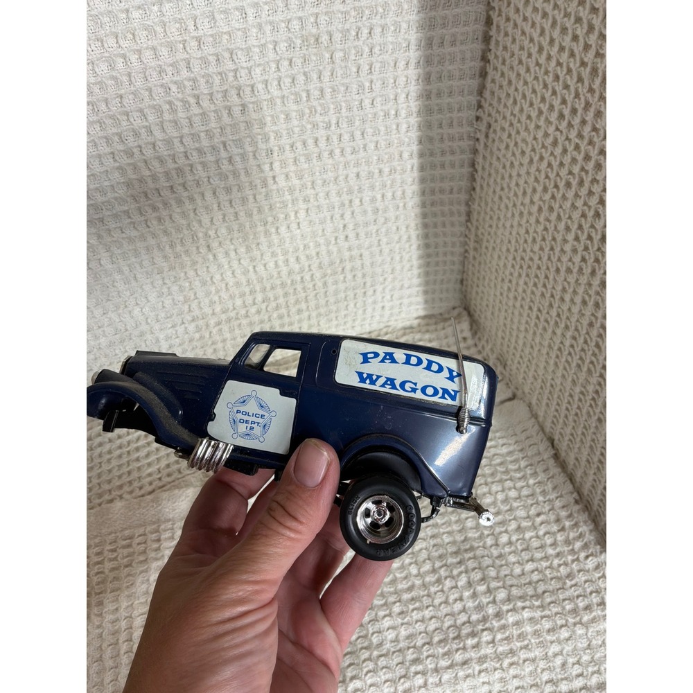 Vtg Monogram Tom Daniel Paddy Wagon Police Show Rod Model Car Blue Parts Only